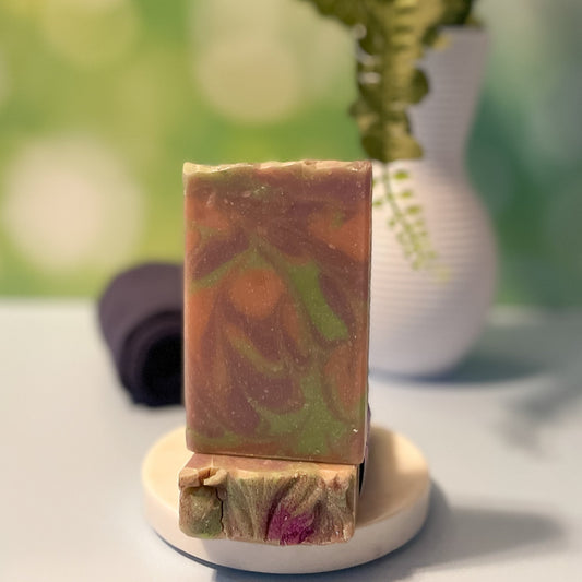 Lavender and Spring Apricot Handmade Cold Process Soap Bar