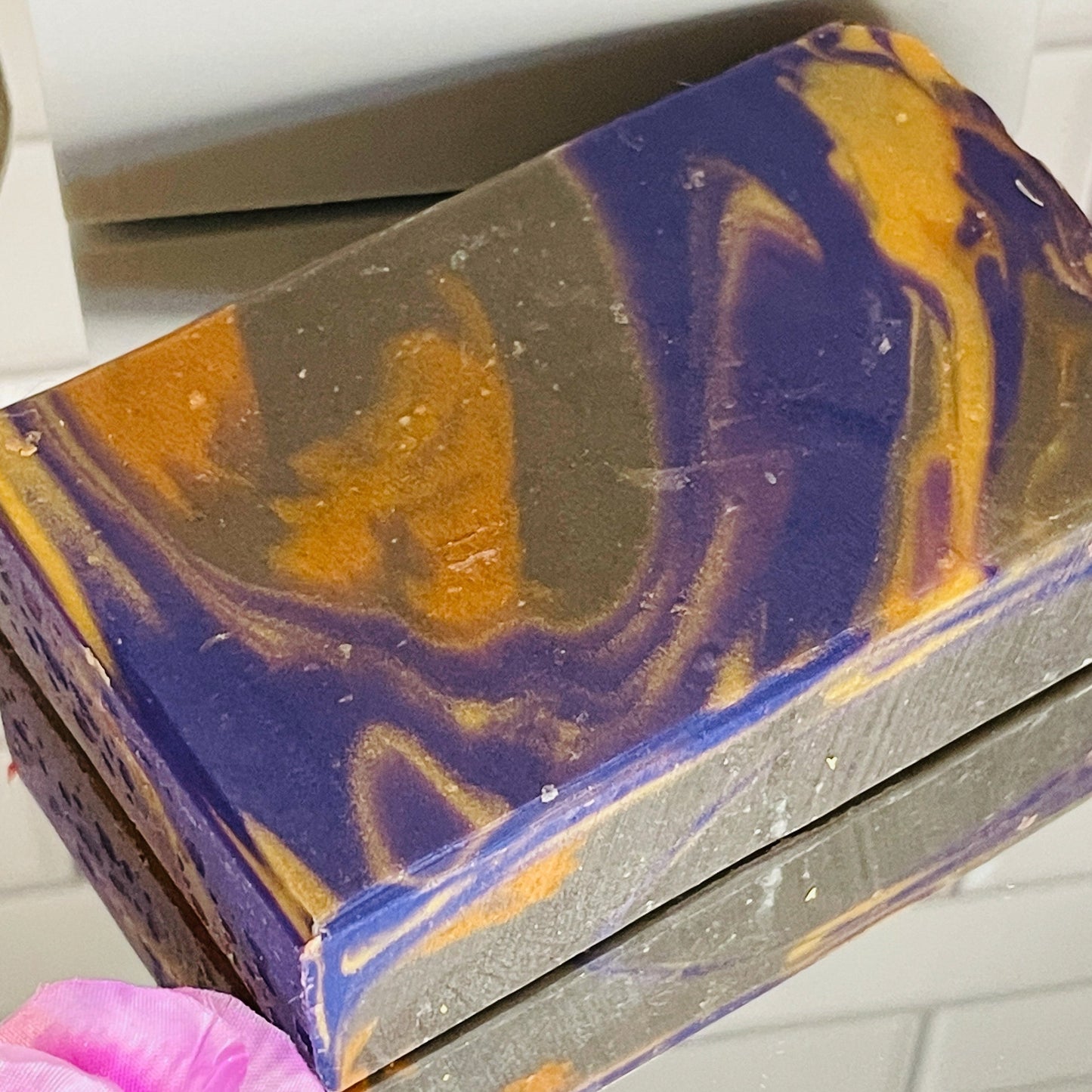 Black Amber and Lavender Handmade Cold Process Soap Bar